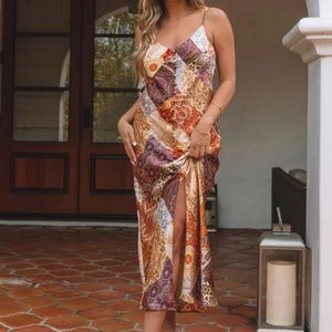 Satin Maxi Slip Dress